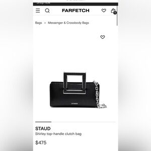 Staud Shirley Top Handle Clutch Black